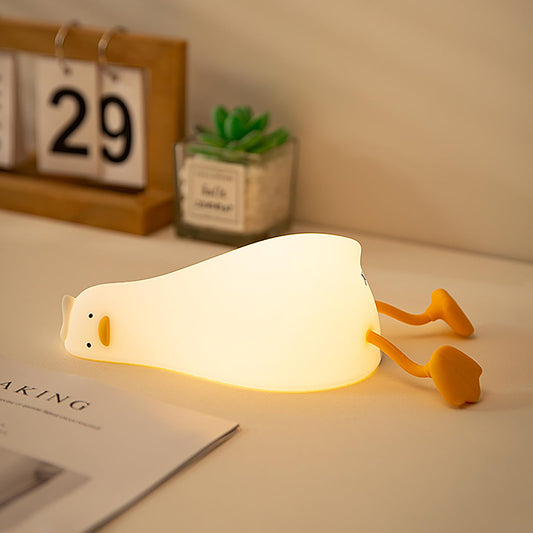 PRODUCTO 353 Luz nocturna para niños tipo pato tumbado Luz linda, luz nocturna para niños Luz nocturna recargable para niños para dormitorio Luz nocturna para bebés, luz nocturna para decoración de habitación de regalos para niños