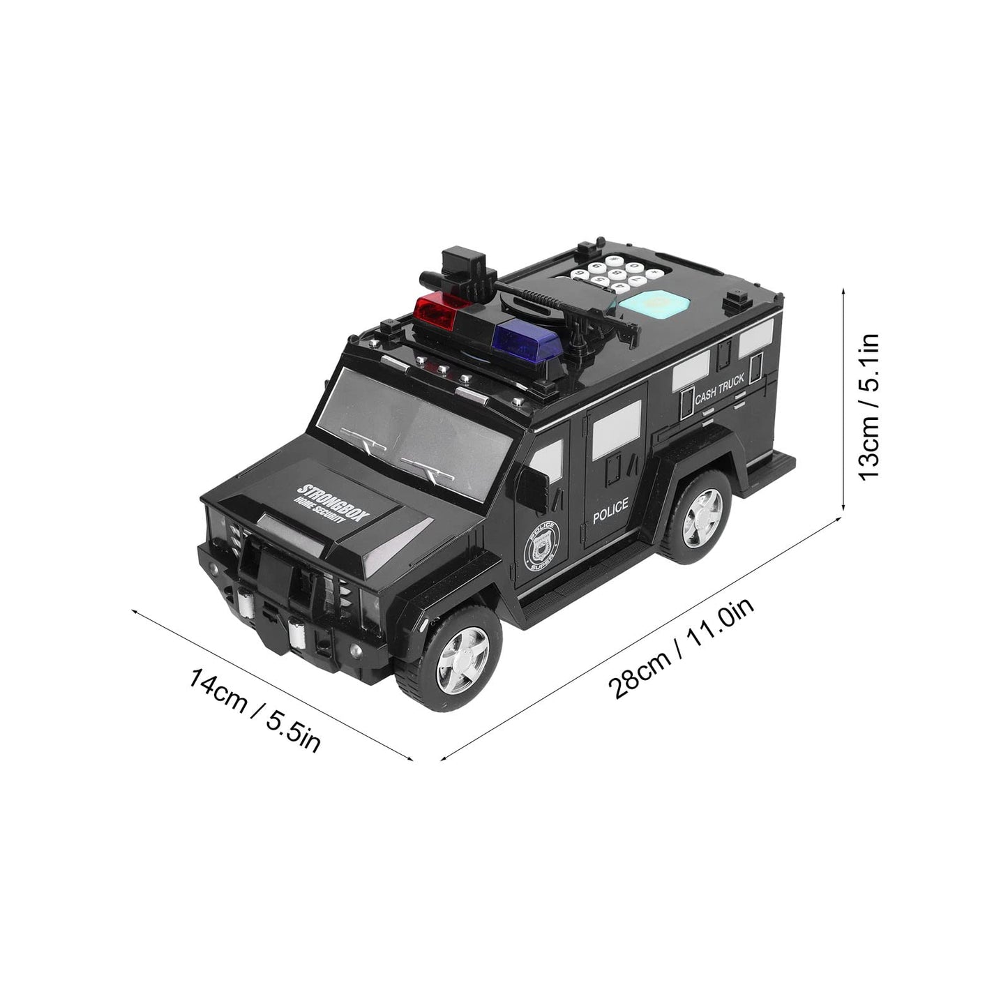 VTOSEN Hucha de Coche Blindada para niños y niñas - Hucha con contraseña configurable, Caja de Ahorro de Dinero electrónica con Ranura para Monedas para niños que aman los Coches y Ahorran Dinero