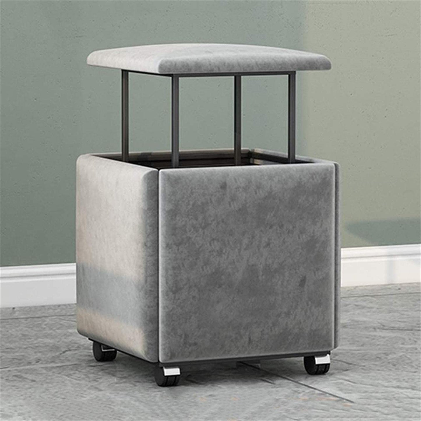 PRODUCTO 365 AMEOBA Apilable Sofá Silla Taburete Combinación 5 En 1 Asientos Cubo Reposapiés, Gamuza Transpirable Reposapiés Otomanos Accesorio para El Hogar Sofá Cubo Creativo, Grande, Rosa