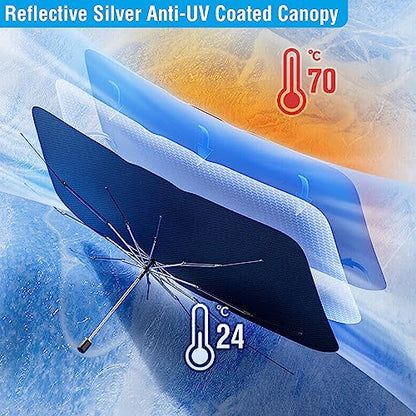 Tegik Parasol para parabrisas delantero de coche, parasol para parabrisas de coche, protección solar interior automotriz para parabrisas de coche, 53 x 31 pulgadas