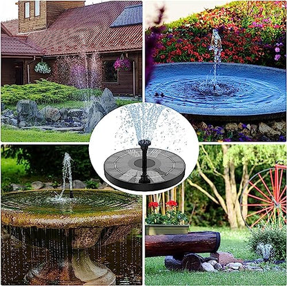 PRODUCTO 614-2 Bomba de fuente solar AISITIN 2024 Fuente solar de baño para pájaros con 6 boquillas, fuente de agua solar de 2,5 W para baño de pájaros, jardín, estanques, piscina, pecera y exteriores