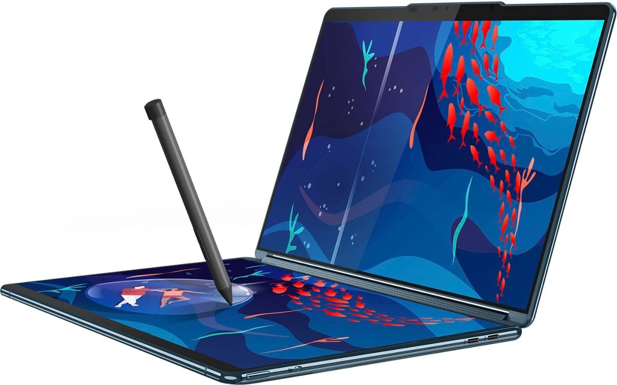 PRODUCTO 515 Mavark Nuevo Yoga Book 9i 2 en 1 13.3" 2.8K Pantalla dual OLED Touch Laptop 13 Gen i7-1355U Stylus Pen 3, teclado inalámbrico, mouse y lápiz óptico con luz (512 GB|32 GB RAM|11 PRO)