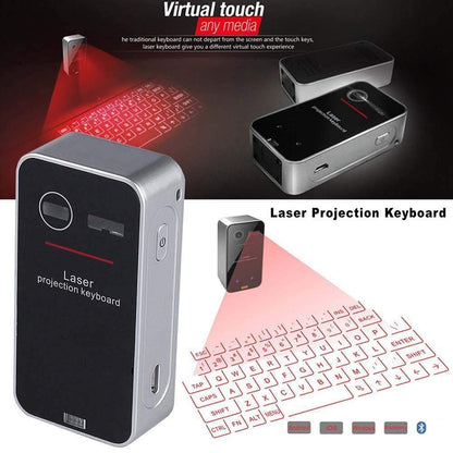 PRODUCTO 210 Teclado y mouse virtuales Bluetooth con proyección láser AGS para iPhone, iPad, teléfonos inteligentes y tabletas