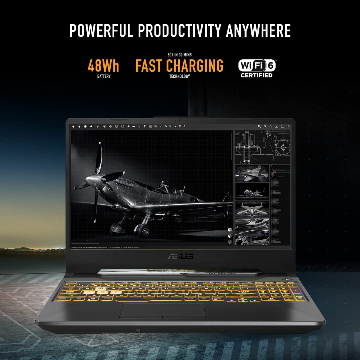 PRODUCTO 513 Laptop para juegos ASUS TUF Gaming F15, pantalla FHD de 15,6” y 144 Hz, procesador Intel Core i5-11400H, GeForce RTX 2050, 8 GB de RAM DDR4, SSD PCIe Gen 3 de 512 GB, Wi-Fi 6, Windows 11, FX506HF-ES51, negro grafito