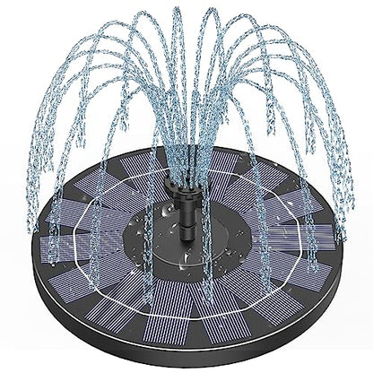 PRODUCTO 614-2 Bomba de fuente solar AISITIN 2024 Fuente solar de baño para pájaros con 6 boquillas, fuente de agua solar de 2,5 W para baño de pájaros, jardín, estanques, piscina, pecera y exteriores