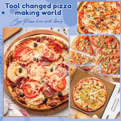 PRODUCTO 457 Pala de pizza deslizante para transferencia súper fácil de masa de pizza, pala de pizza antiadherente con asa, paleta de espátula mágica para pizza para hornos, pala de pizza , resistente deslizador de cáscara de pizza de 12 pulgadas