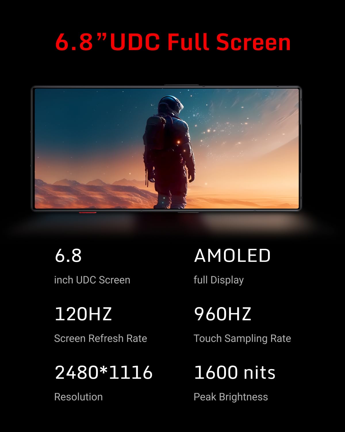 PRODUCTO 231 REDMAGIC 9 Pro Smartphone 5G,  para juegos de 120 Hz, pantalla de 6,8 pulgadas, cámara debajo de la pantalla, teléfono Android de 6500 mAh, Snapdragon 8 Gen 3, 16+512 GB, cargador de 80 W, Dual-Sim, teléfono celular desbloqueado en EE. UU. \