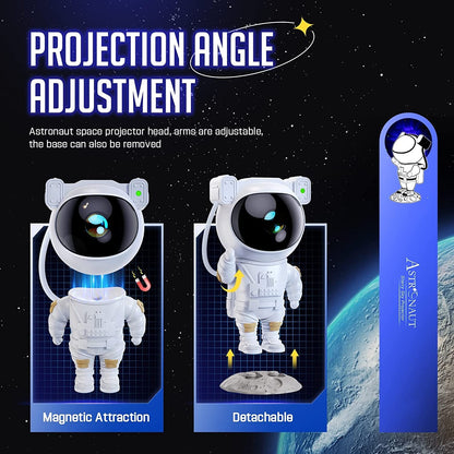 PRODUCTO 401 Proyector de estrellas Galaxy ] - Proyector espacial de astronauta, lámpara LED de techo de nebulosa estrellada con temporizador y control remoto, decoración estética de la habitación de los niños, regalos para tu hogar.