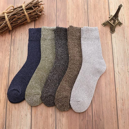 WATAY Thicken Wool Socks Men Towel Keep Warm Winter Socks Cotton Socks For Man Thermal Size