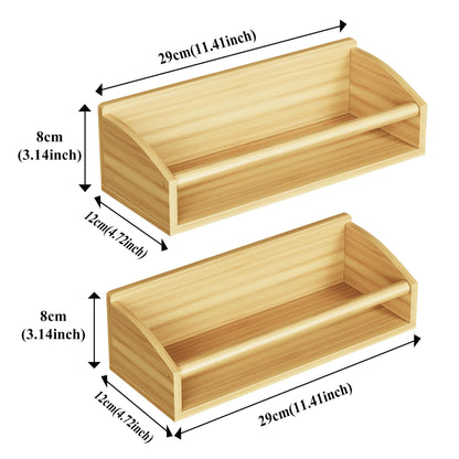 PRODUCTO 607 Nieifi Estante magnético para especias, paquete de 2 organizadores de almacenamiento de especias de madera para refrigerador y horno, estante magnético móvil, organizador para nevera