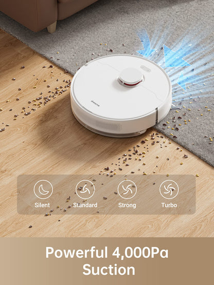 PRODUCTO 254 Dreametech D10 Plus Robot Aspirador y Mopa con Base Autovaciable para 45 Días de Limpieza, Aspirador Robótico con Succión de 4000 Pa y Navegación LiDAR, Compatible con Alexa, Conexión Wi-Fi