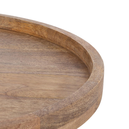 PRODUCTO 459 Kate and Laurel Halsey Organizador transicional Lazy Susan para decoración de cocina o bandeja redonda giratoria para mesa de comedor, 18 x 18, natural