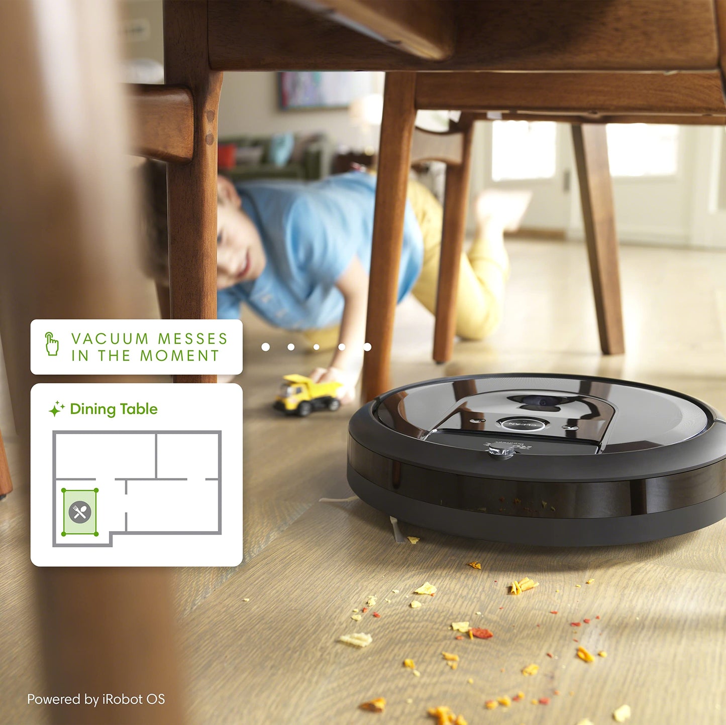 PRODUCTO 294 Robot aspirador iRobot Roomba i7+ (7550) con eliminación automática de suciedad: se vacía hasta por 60 días, conexión Wi-Fi, mapeo inteligente, funciona con Alexa, ideal para pelos de mascotas, alfombras y pisos duros