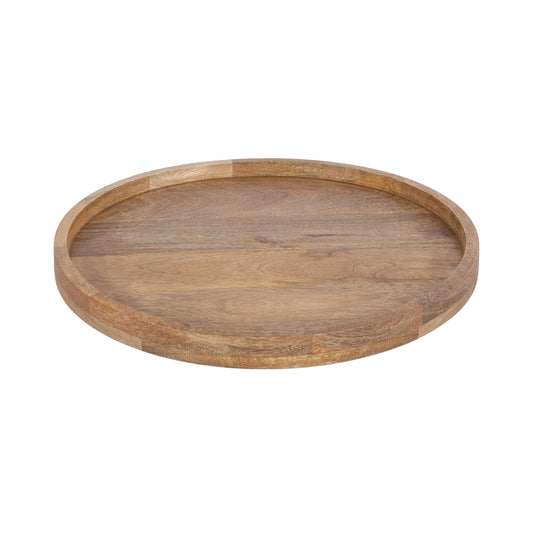 PRODUCTO 459 Kate and Laurel Halsey Organizador transicional Lazy Susan para decoración de cocina o bandeja redonda giratoria para mesa de comedor, 18 x 18, natural