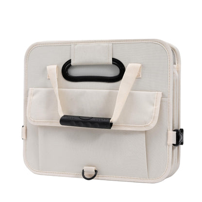 PRODUCTO 187 AOKJOY Organizador de maletero de coche con tapa, organizador de almacenamiento de coche, plegable, con múltiples compartimentos, correas ajustables, organizador de coche para SUV, camión, sedán (beige)