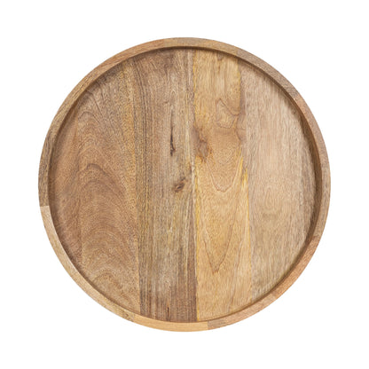 PRODUCTO 459 Kate and Laurel Halsey Organizador transicional Lazy Susan para decoración de cocina o bandeja redonda giratoria para mesa de comedor, 18 x 18, natural